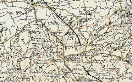 Old map of Stick Hill in 1898-1902