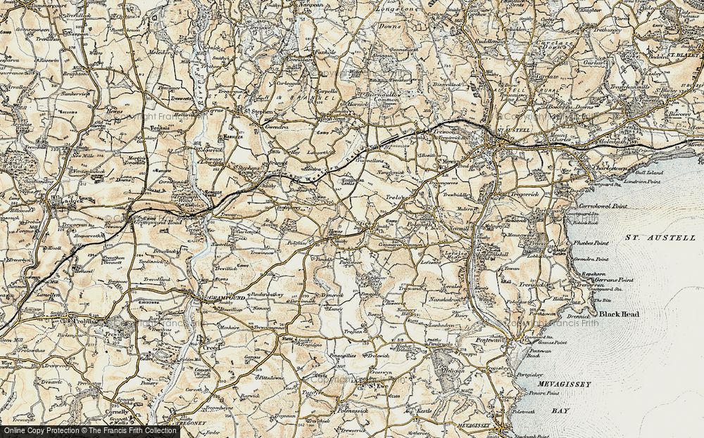 Old Map of Sticker, 1900 in 1900