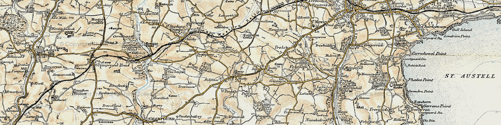 Old map of Sticker in 1900