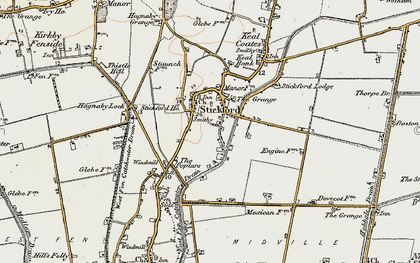 Old map of Stickford in 1901-1903