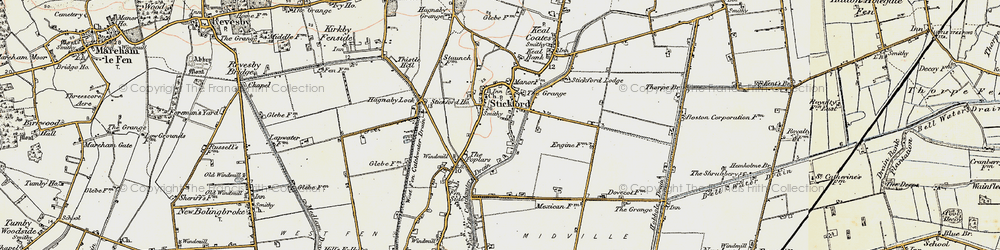 Old map of Stickford in 1901-1903