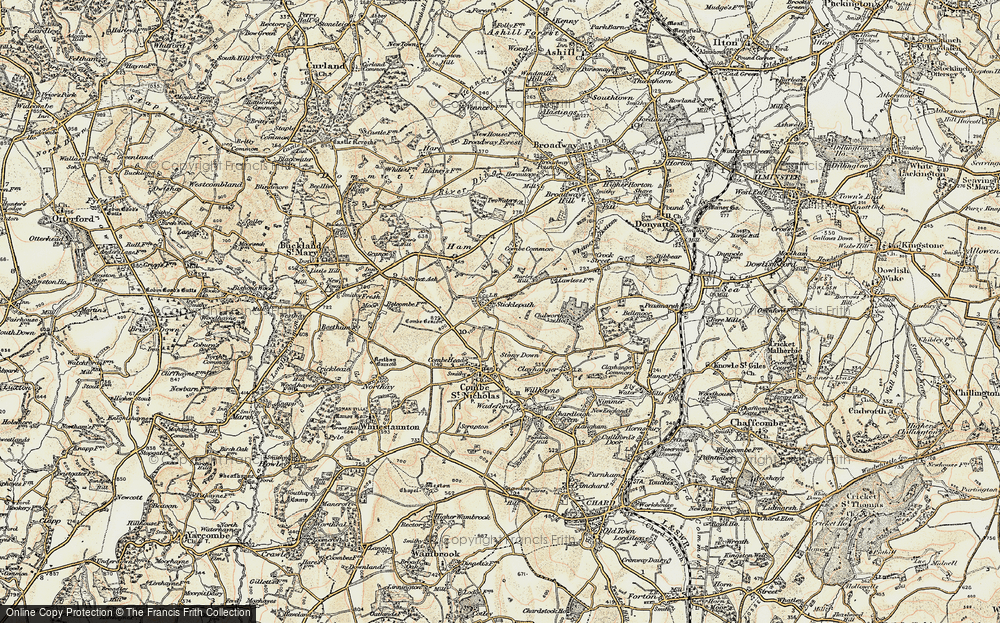 Old Map of Sticklepath, 1898-1899 in 1898-1899