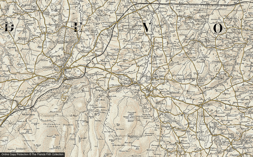 Old Map of Sticklepath, 1899-1900 in 1899-1900