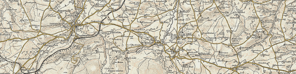 Old map of Sticklepath in 1899-1900