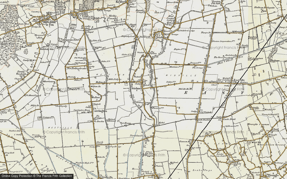 Old Map of Historic Map covering Whyte Acre in 1901-1903