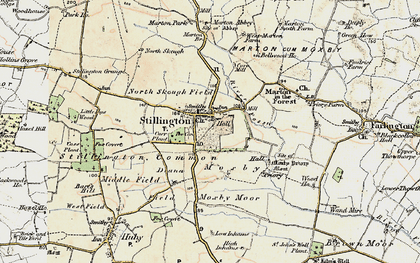 Old map of Stillington in 1903-1904