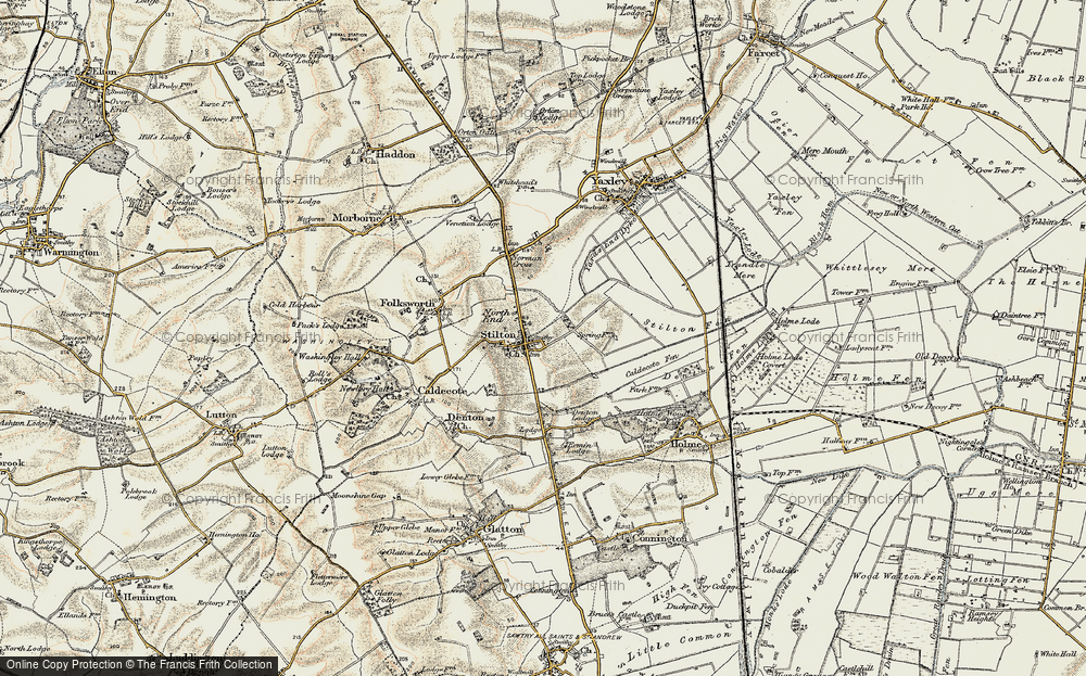 Old Map of Stilton, 1901 in 1901