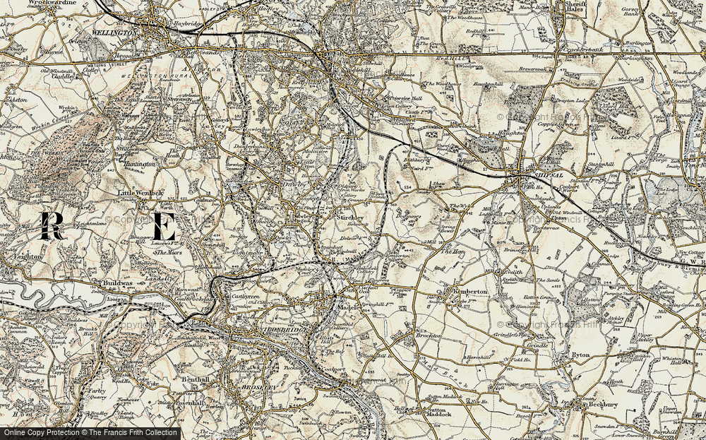 Old Map of Stirchley, 1902 in 1902