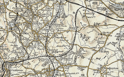 Old map of Stirchley in 1902
