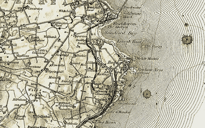 Old map of Stirling in 1909-1910