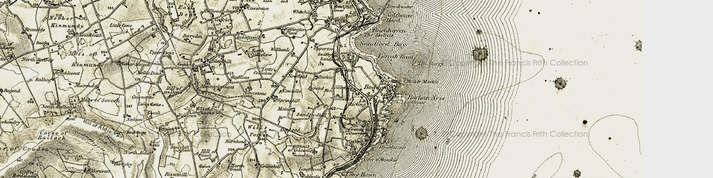 Old map of Stirling in 1909-1910