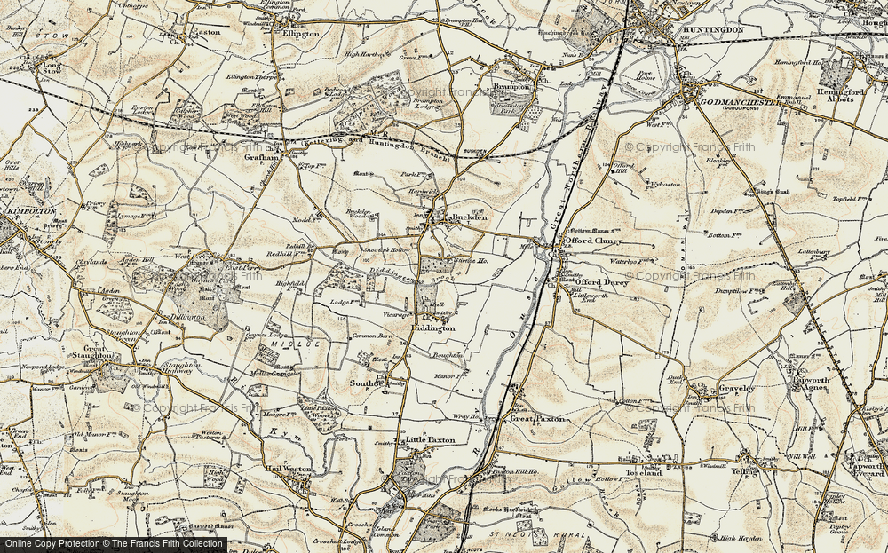 Old Map of Stirtloe, 1901 in 1901