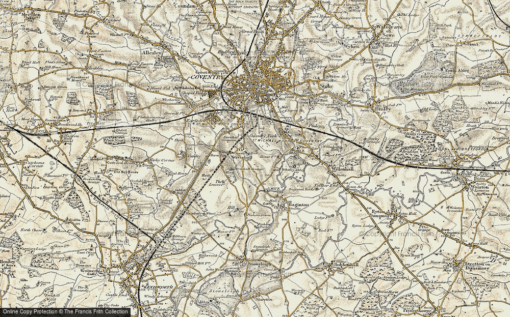 Old Map of Stivichall, 1901-1902 in 1901-1902