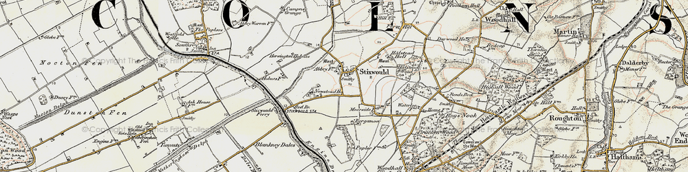 Old map of Stixwould in 1902-1903