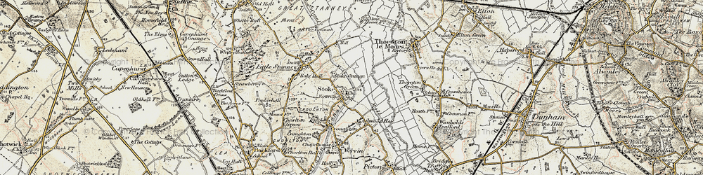 Old map of Stoak in 1902-1903