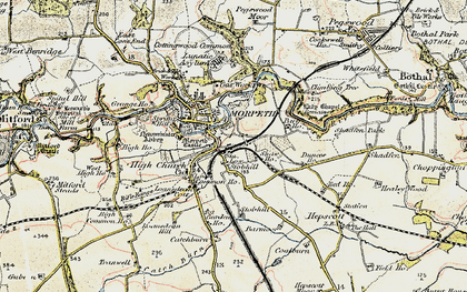 Old map of Stobhillgate in 1901-1903