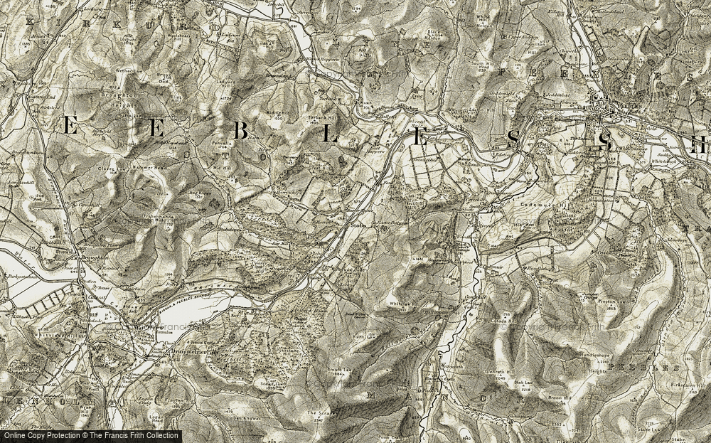 Old Map of Stobo, 1903-1904 in 1903-1904