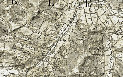 Old map of Stobo in 1903-1904