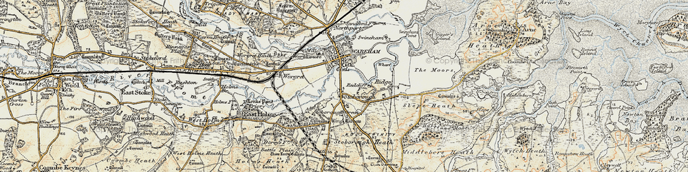 Old map of Stoborough in 1899-1909