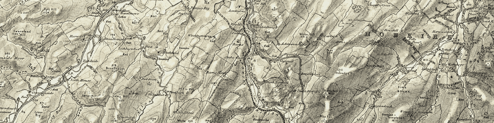 Old map of Adderston Shiels in 1901-1904