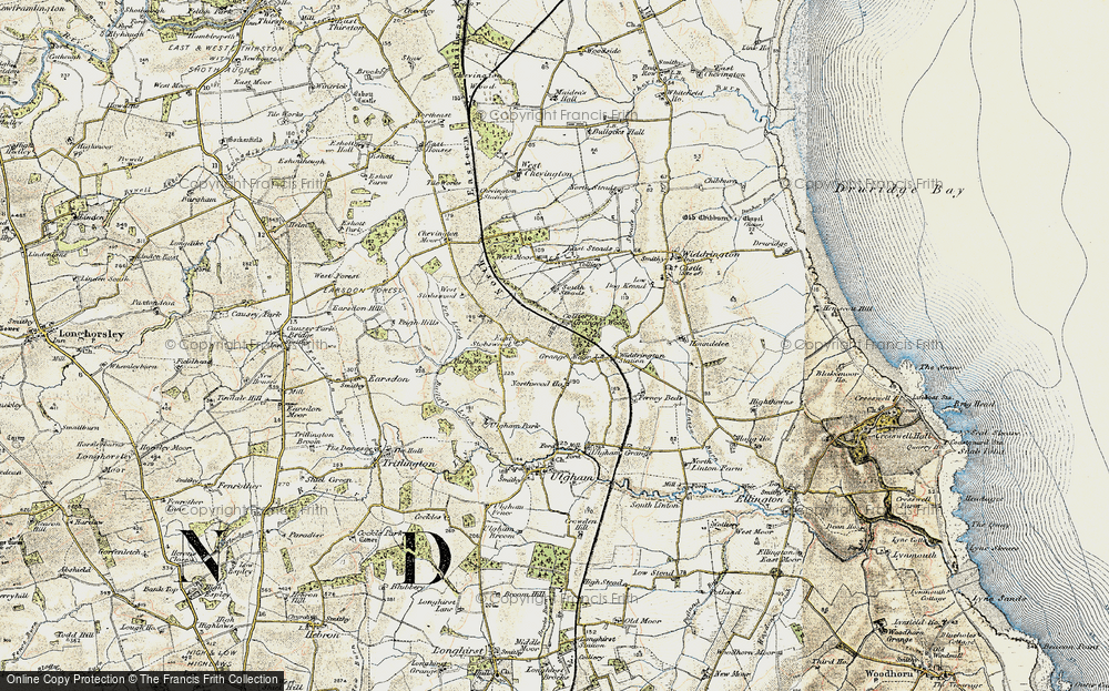 Old Map of Stobswood, 1901-1903 in 1901-1903