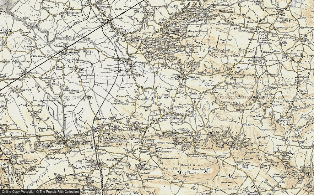 Old Map of Stock, 1899-1900 in 1899-1900