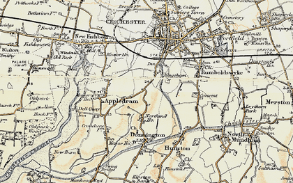 Old map of Stockbridge in 1897-1899