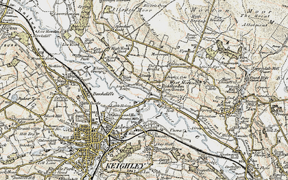 Old map of Stockbridge in 1903-1904