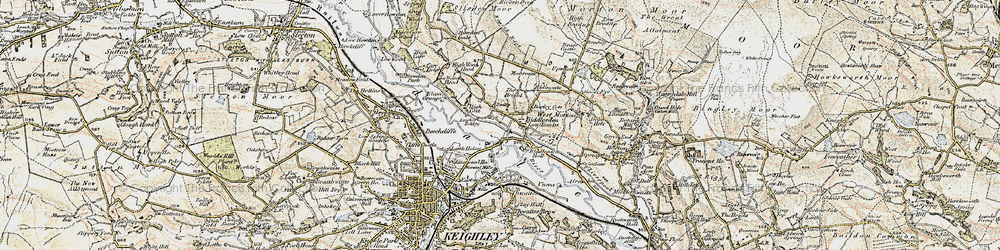 Old map of Stockbridge in 1903-1904