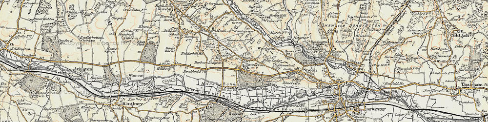 Old map of Stockcross in 1897-1900