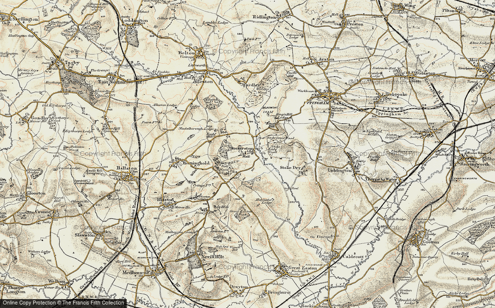 Old Map of Historic Map covering Bolt Wood in 1901-1903
