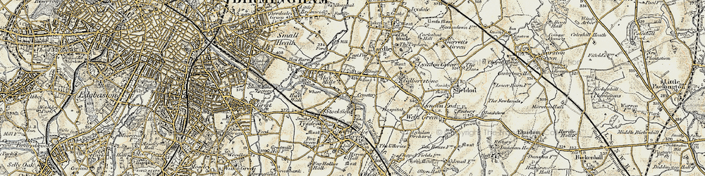 Old map of Stockfield in 1901-1902