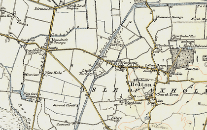 Old map of Stockholes Turbary in 1903