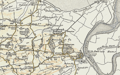 Old map of Stockland Bristol in 1898-1900