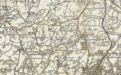 Old map of Stockland Green in 1897-1898
