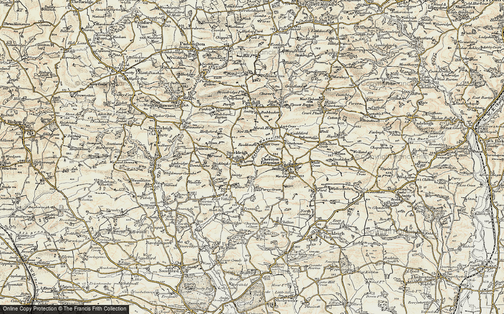 Old Map of Stockleigh English, 1899-1900 in 1899-1900