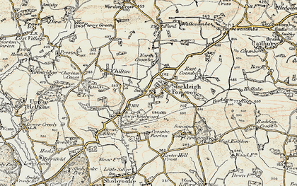 Old map of Stockleigh Pomeroy in 1899-1900