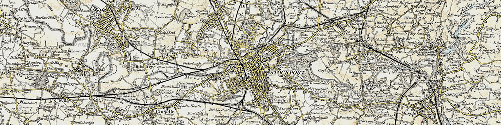 Old map of Stockport in 1903