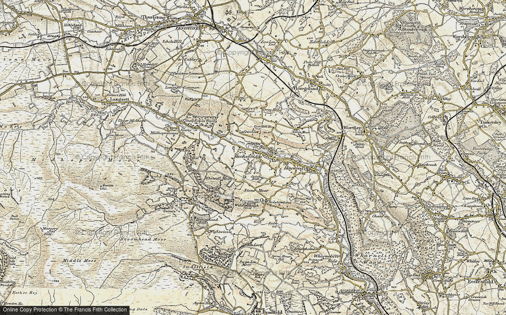 Old Map of Stocksbridge, 1903 in 1903