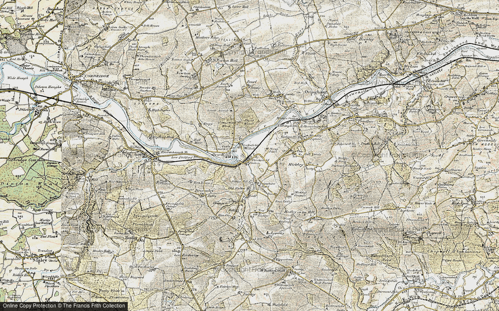 Old Map of Stocksfield, 1901-1904 in 1901-1904