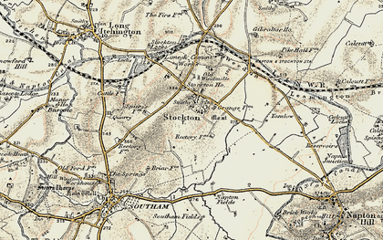 Old map of Southam Fields in 1898-1902