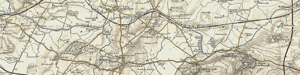 Old map of Stockton in 1898-1902