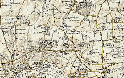 Old map of Stockton in 1901-1902