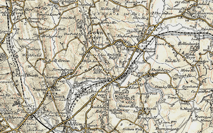 Old map of Stockton Brook in 1902