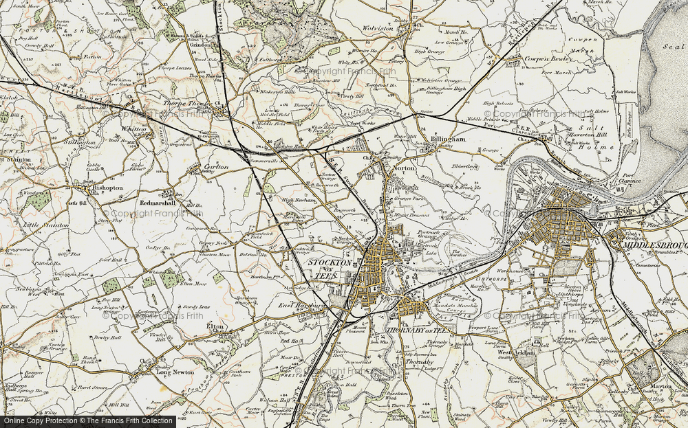 Old Map of Stockton-on-Tees, 1903-1904 in 1903-1904