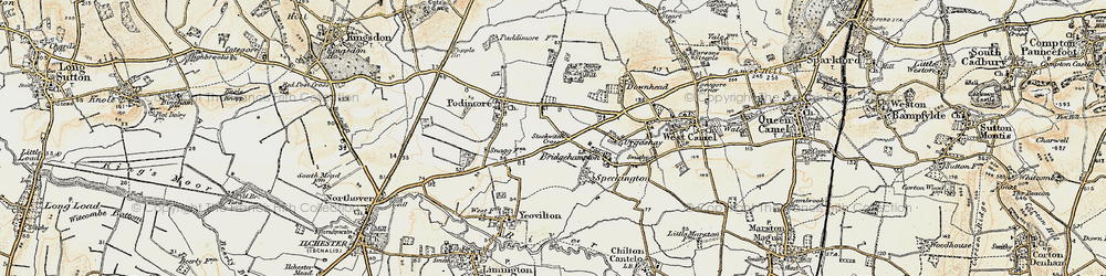 Old map of Stockwitch Cross in 1899