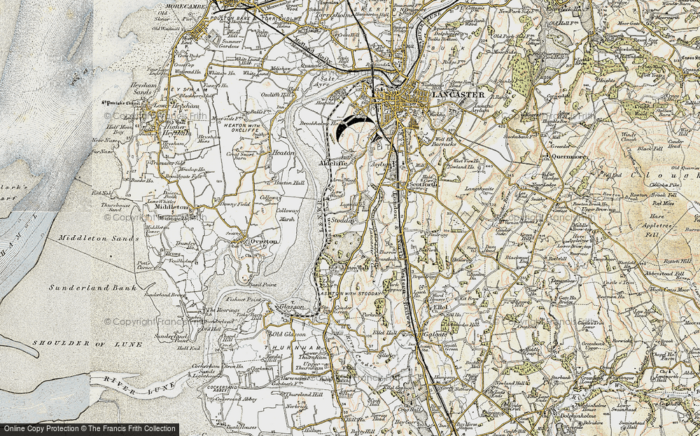 Old Map of Historic Map covering Arna Wood in 1903-1904
