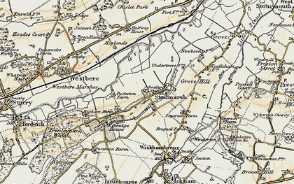 Old map of Stodmarsh in 1898-1899