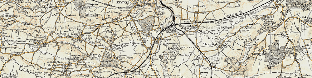 Old map of Stoford in 1899