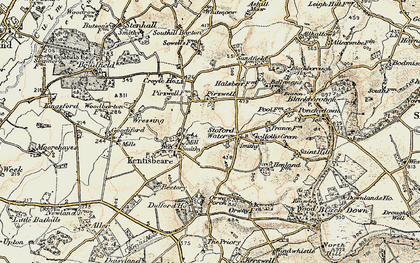 Old map of Stoford Water in 1898-1900